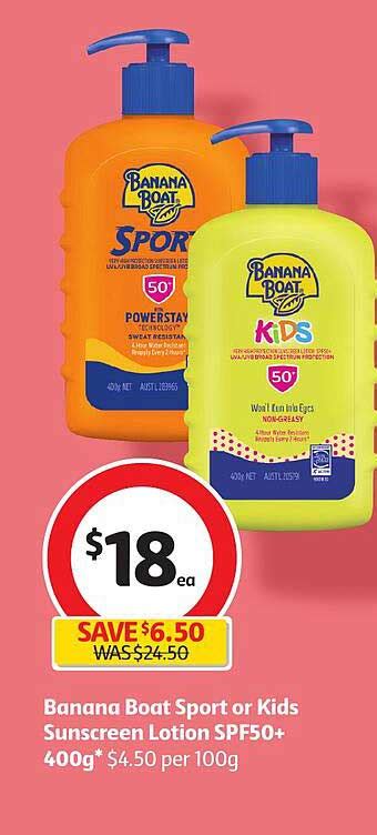 banana boat sport lotion coles.